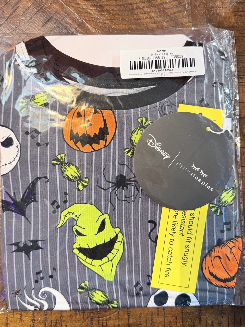 Little Sleepies Disney Nightmare Before Christmas pajama set